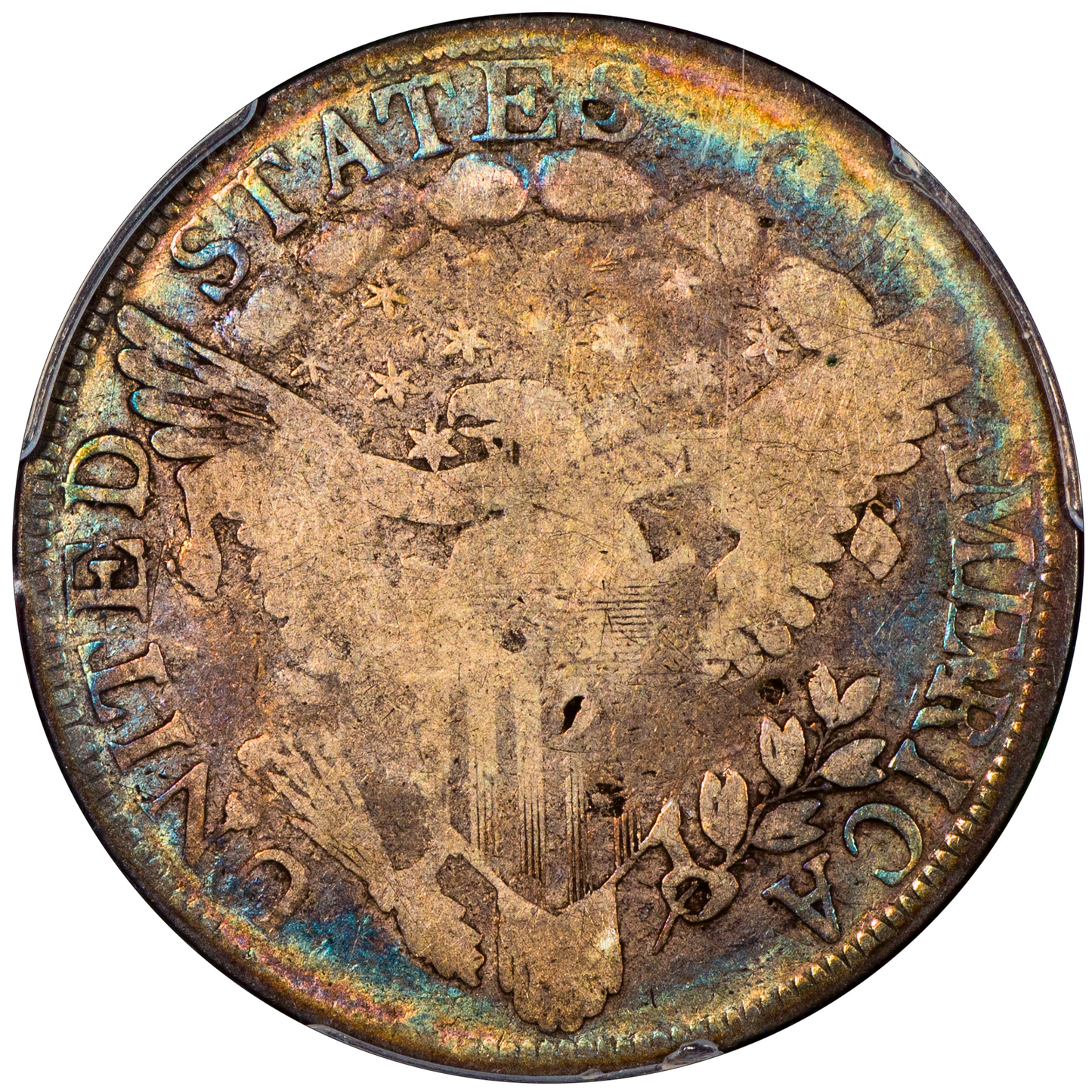 1801 50C DRAPED BUST HALF DOLLAR VG08 PCGS CAC REVERSE