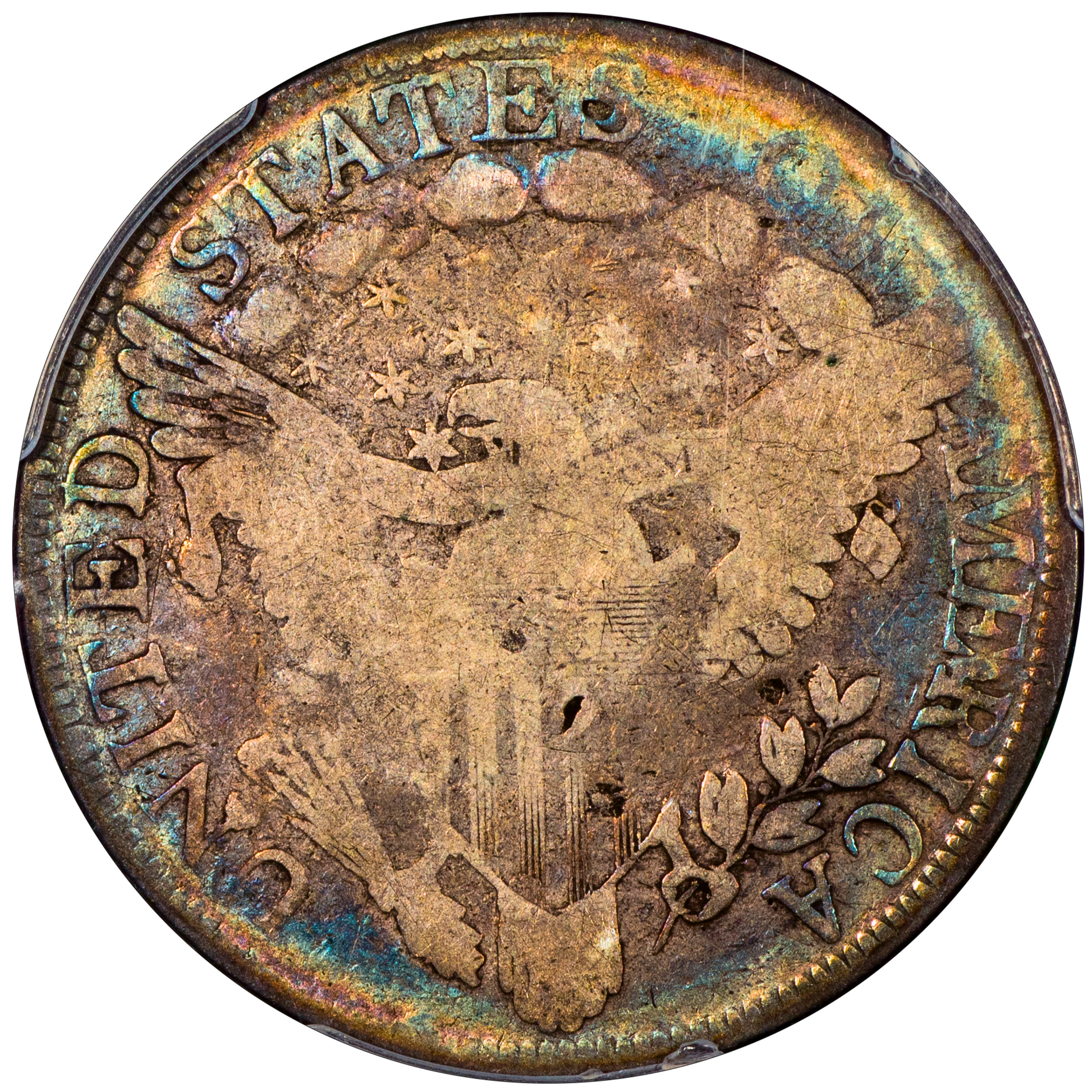 1801 50C DRAPED BUST HALF DOLLAR VG08 PCGS CAC REVERSE