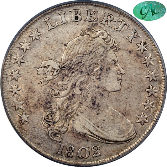 1802 $1 XF40 PCGS CAC