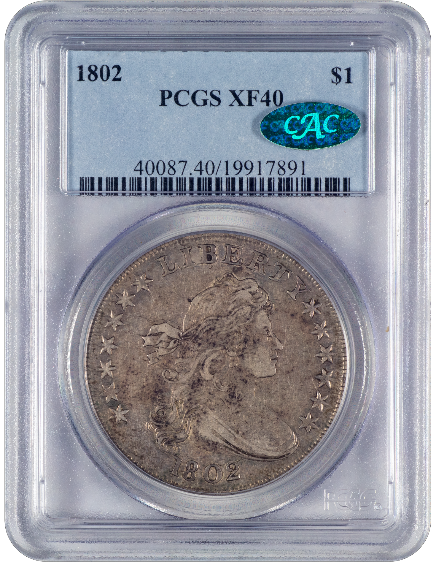 1802 $1 XF40 PCGS CAC – Paradime Coins