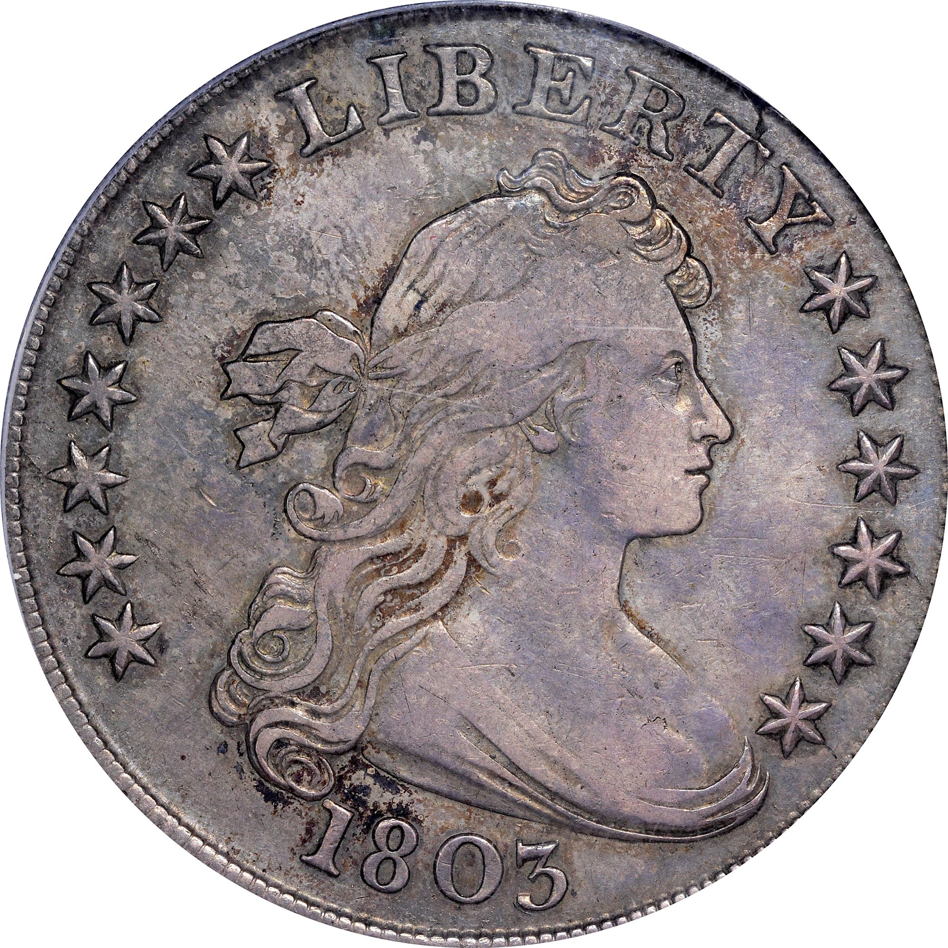 1803 $1 LARGE VF35 PCGS CAC