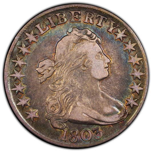 1803 50C LARGE 3 VF35 PCGS CAC - Paradime Coins | PCGS NGC CACG CAC Rare US Numismatic Coins For Sale