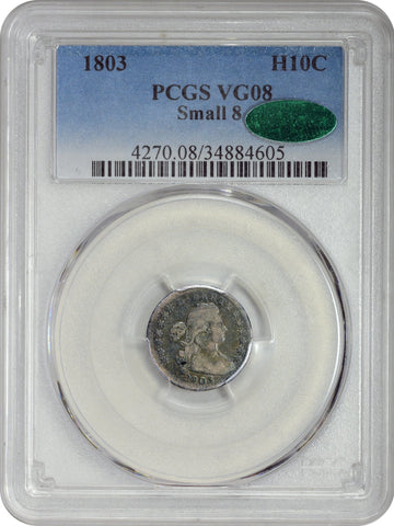 1803 H10C Small 8 Vg08 Pcgs Cac