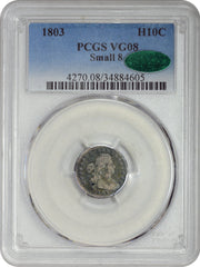 1803 H10C SMALL 8 VG08 PCGS CAC