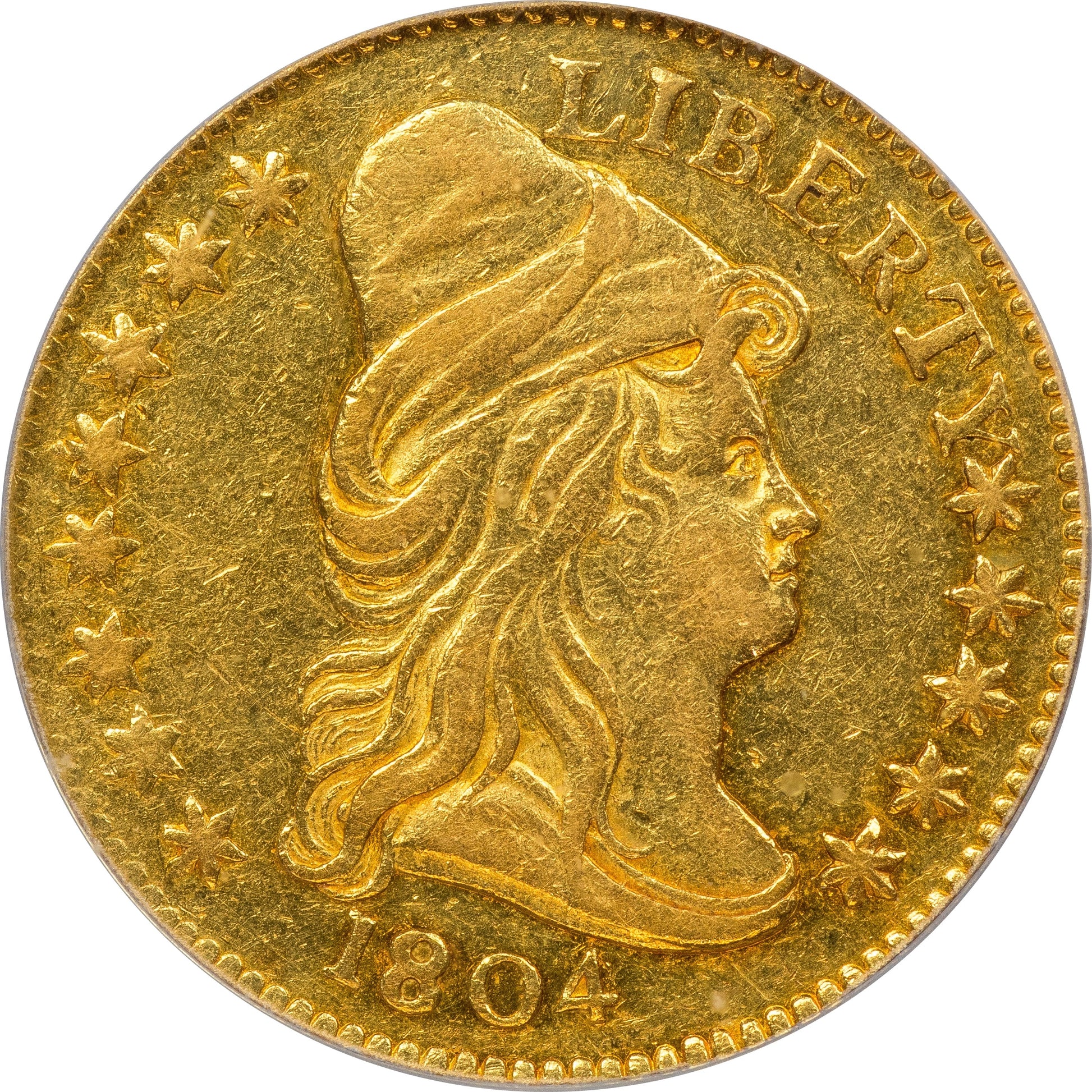 1804 $2.5 14 STARS REVERSE AU53 PCGS CAC