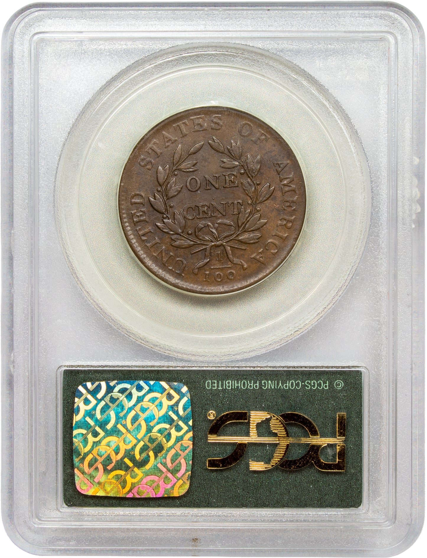 1805 1C AU55 OGH PCGS CAC REVERSE HOLDER