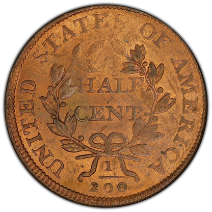 1806 1/2C MS63RD PCGS CAC