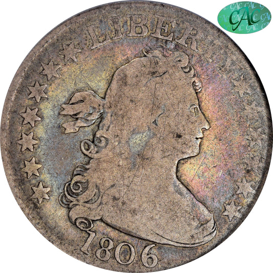 1806 25C Vg10 Pcgs Cac