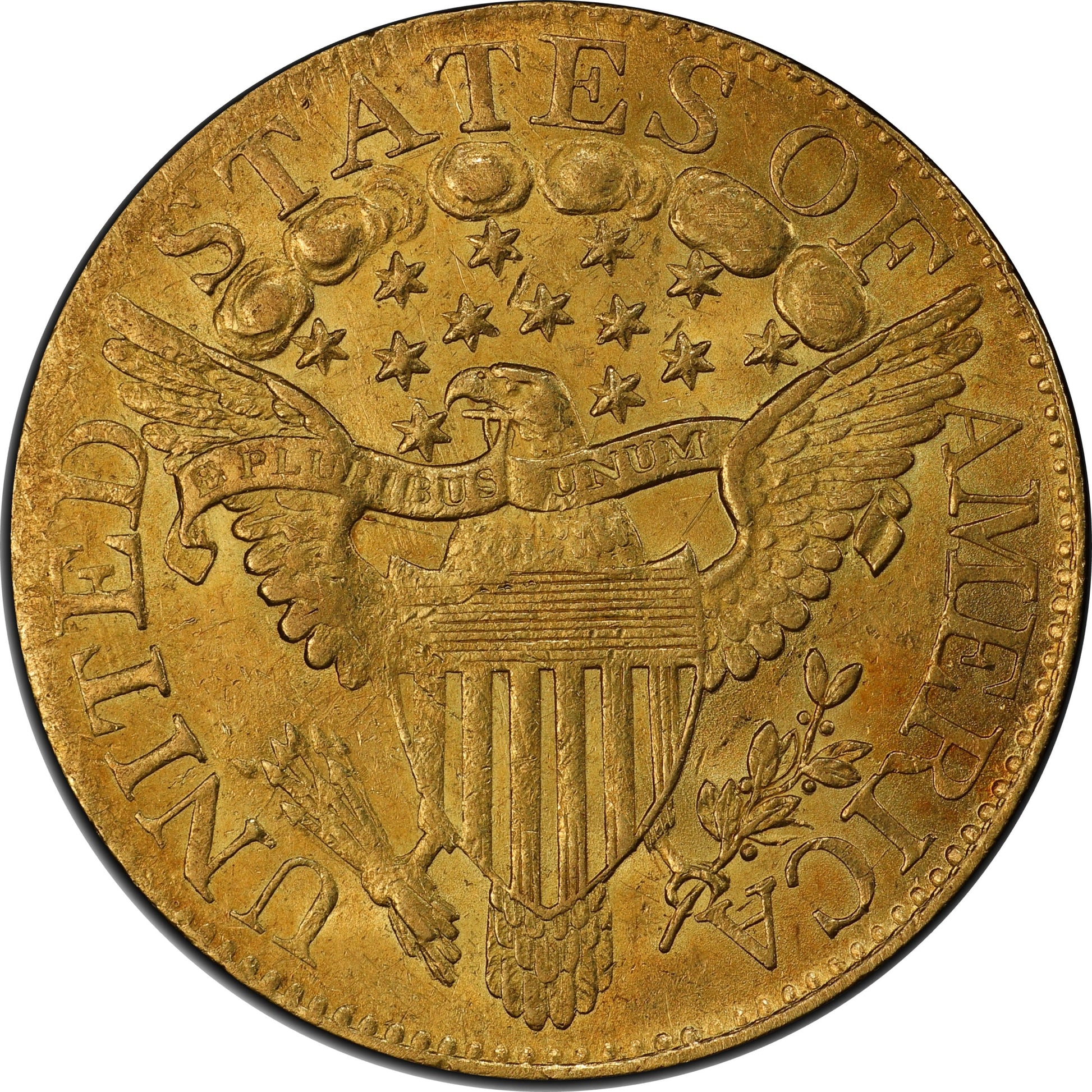 1806 $5 Knobbed 6 7X6 Stars Au53 Pcgs Cac