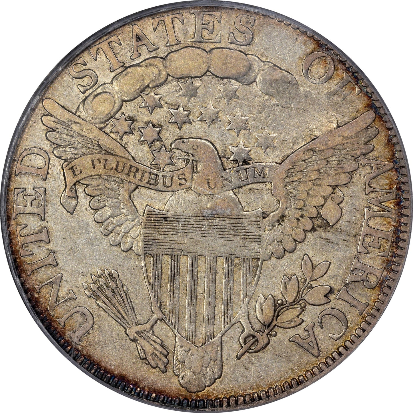 1806 50C KNOB 6 LARGE STARS VF30 PCGS CAC 50C