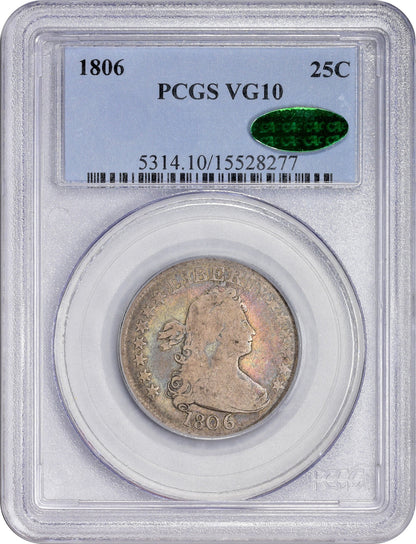 1806 25C VG10 PCGS CAC HOLDER WITH CAC STICKER