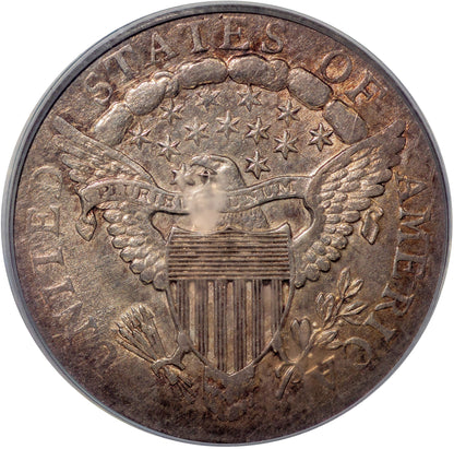 1807 10C AU58 PCGS CAC REVERSE