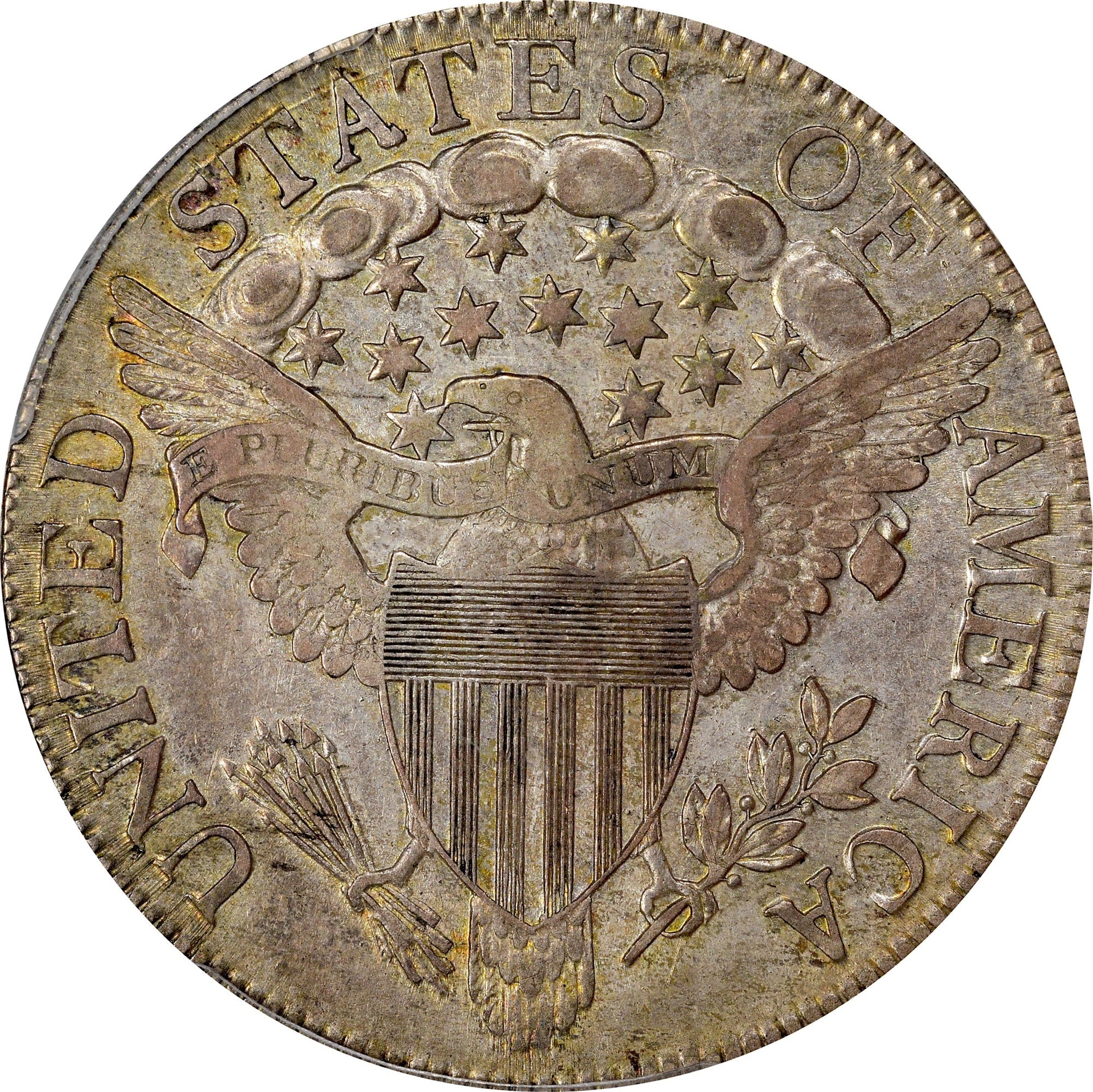 1807 50C DRAPED BUST AU53 PCGS CAC 50C