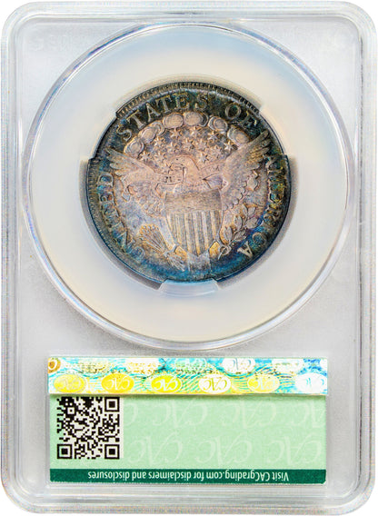 1807 50C DRAPED BUST F15 CACG REVERSE HOLDER