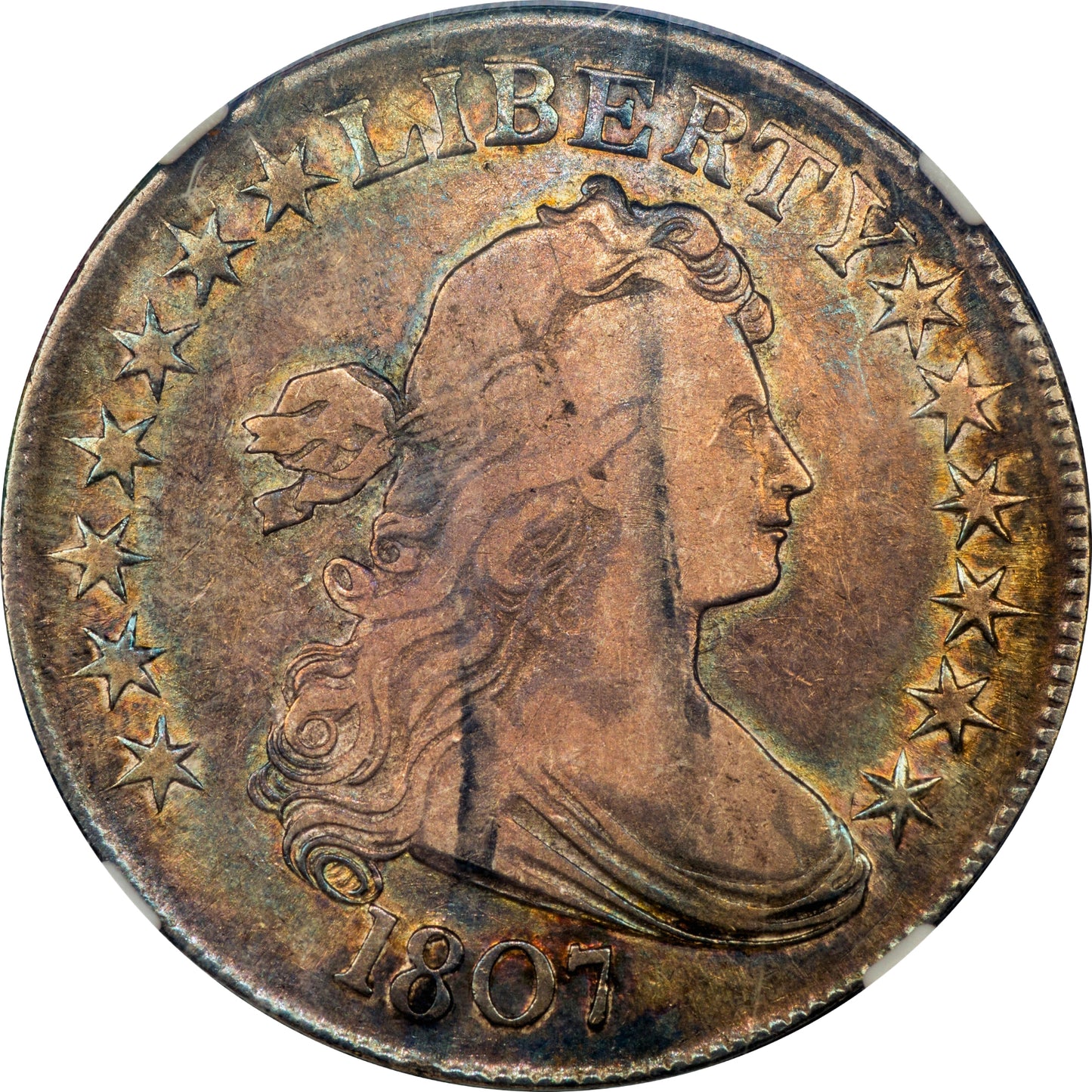 1807 50C DRAPED BUST VF25 NGC