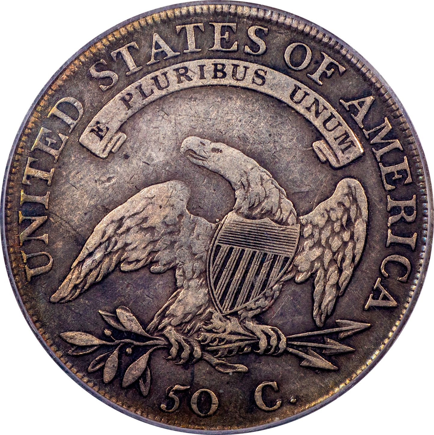 1807 50C Capped Bust Half Dollar LARGE STARS 50/20 VF25 PCGS CAC