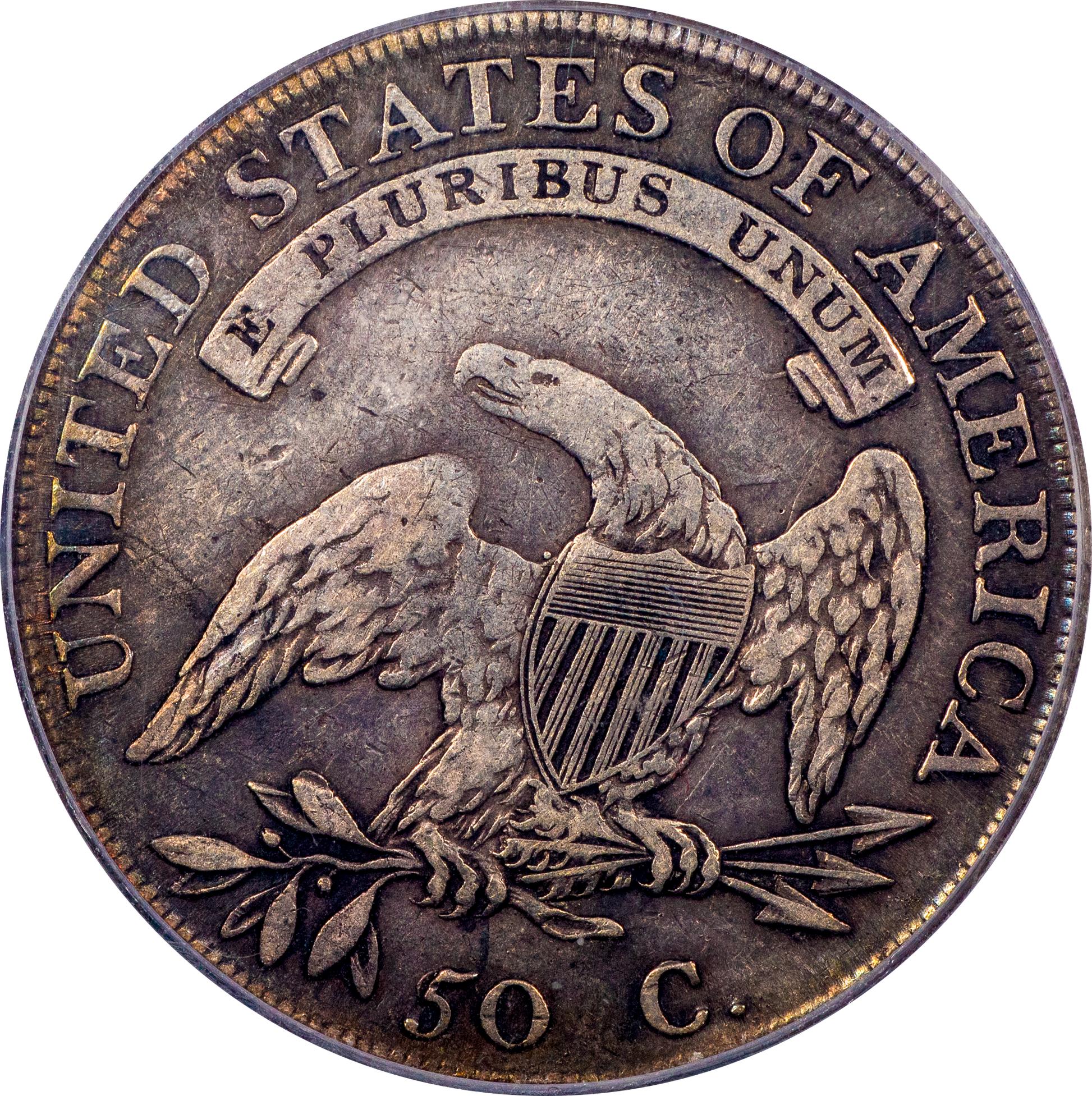 1807 50C Capped Bust Half Dollar LARGE STARS 50/20 VF25 PCGS CAC