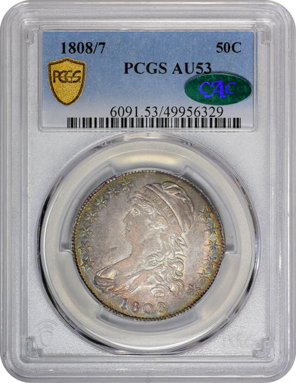 1808/7 50C Au53 Pcgs Cac