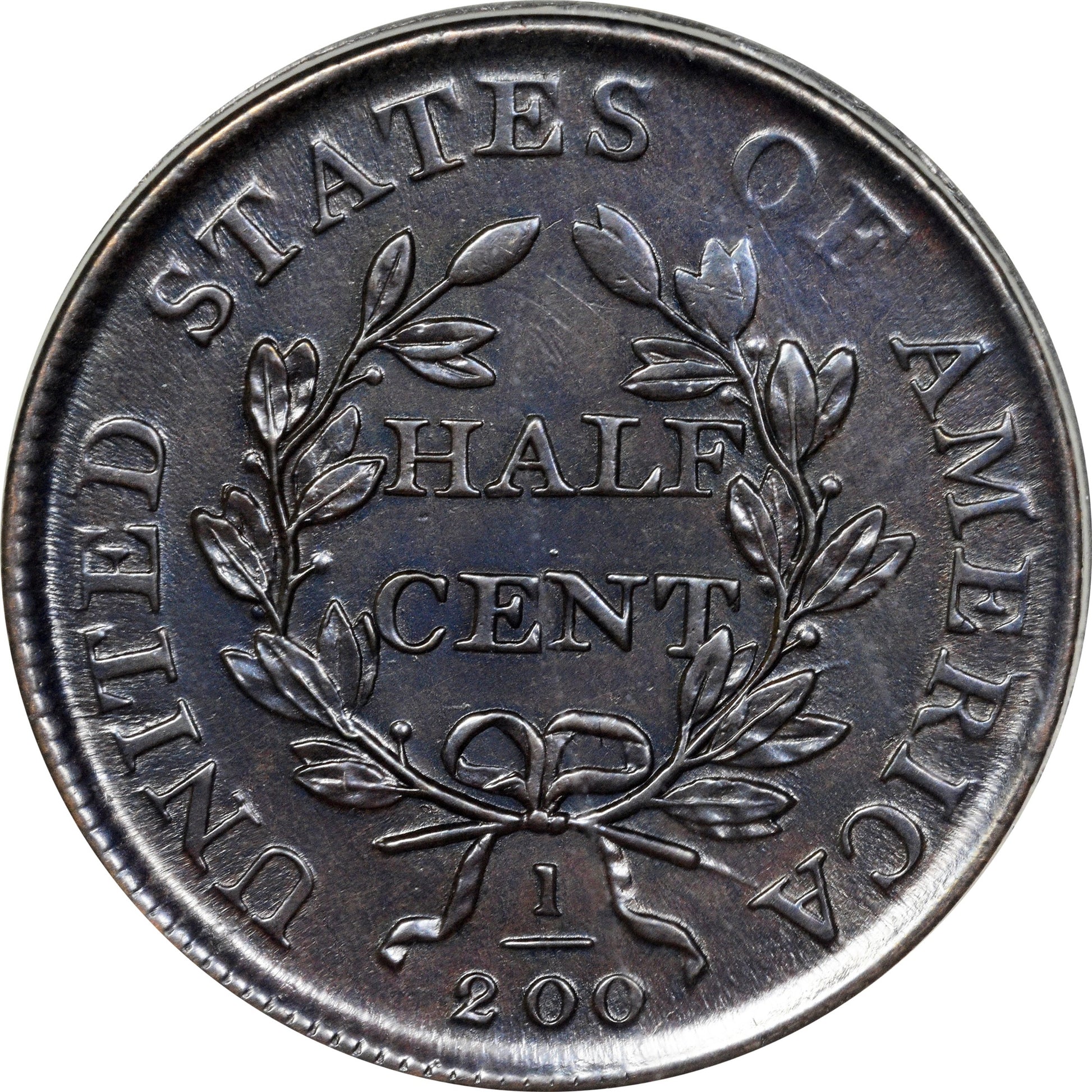 1808 1/2C AU55 OGH PCGS