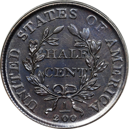 1808 1/2C AU55 OGH PCGS