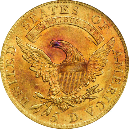 1809/8 $5 Au58 Ngc Oh Cac
