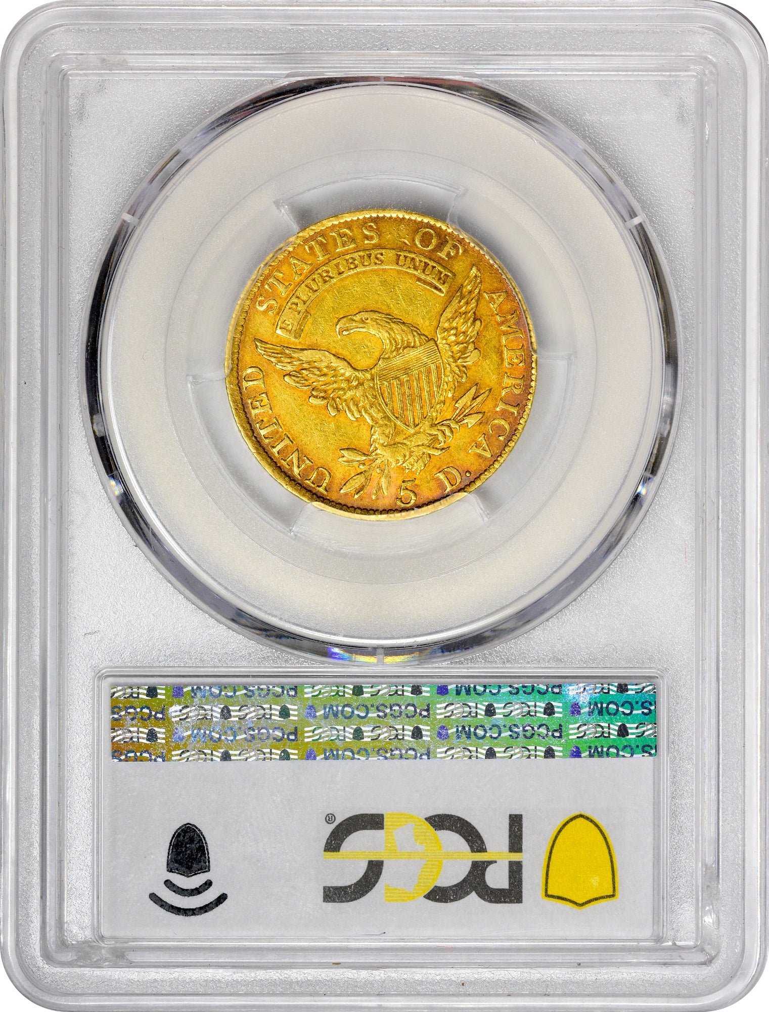 1810 $5 Lg D Ld 5 Au55 Pcgs Cac