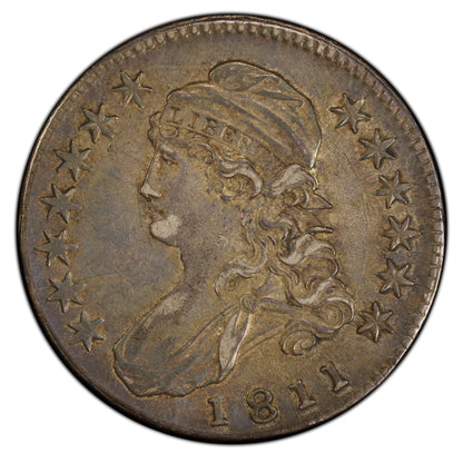 1811 50C LARGE 8 XF45+ PCGS CAC