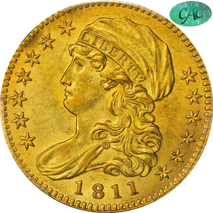 1811 $5 SMALL 5 MS61 PCGS CAC