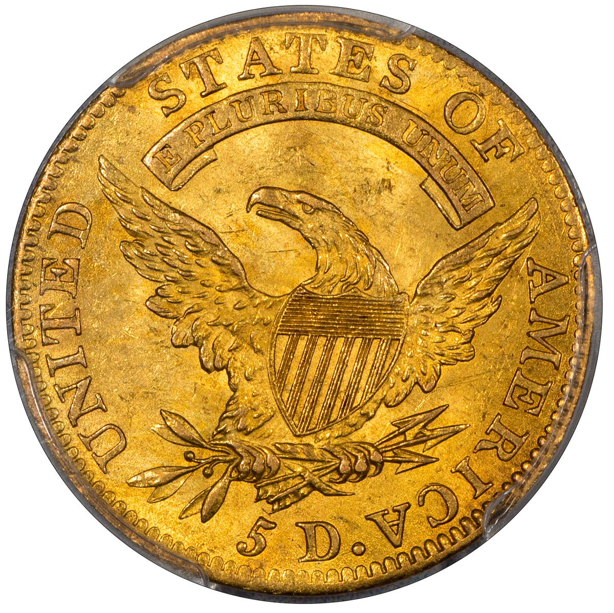 1811 Capped Bust Half Eagle $5 SMALL 5 MS63 PCGS CAC Reverse