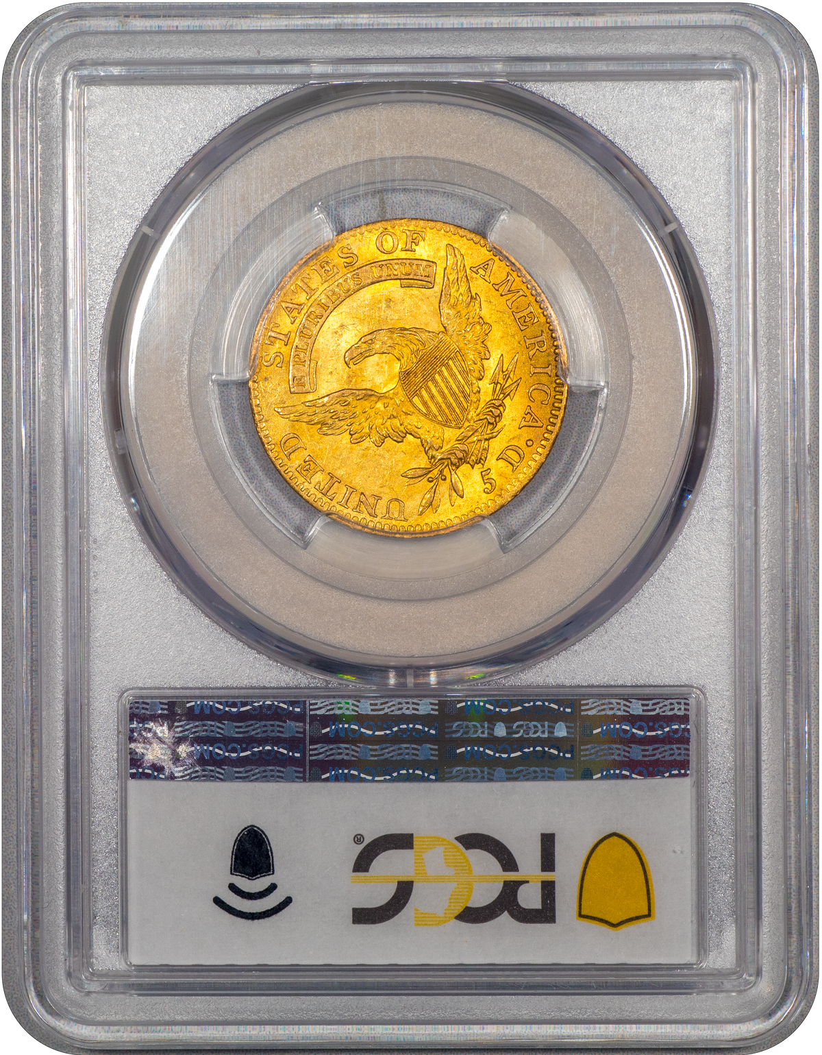 1811 Capped Bust Half Eagle $5 SMALL 5 MS63 PCGS CAC Reverse Holder