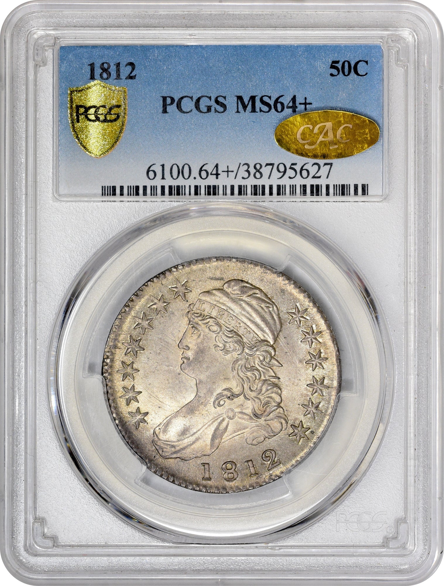 1812 50C MS64+ PCGS GOLD CAC