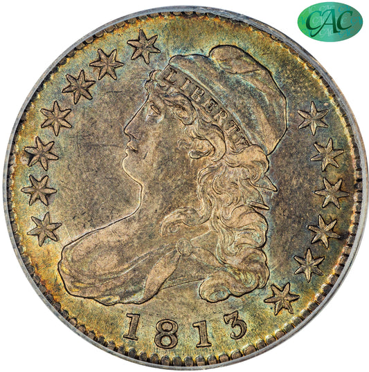 1813 50C AU53 PCGS CAC