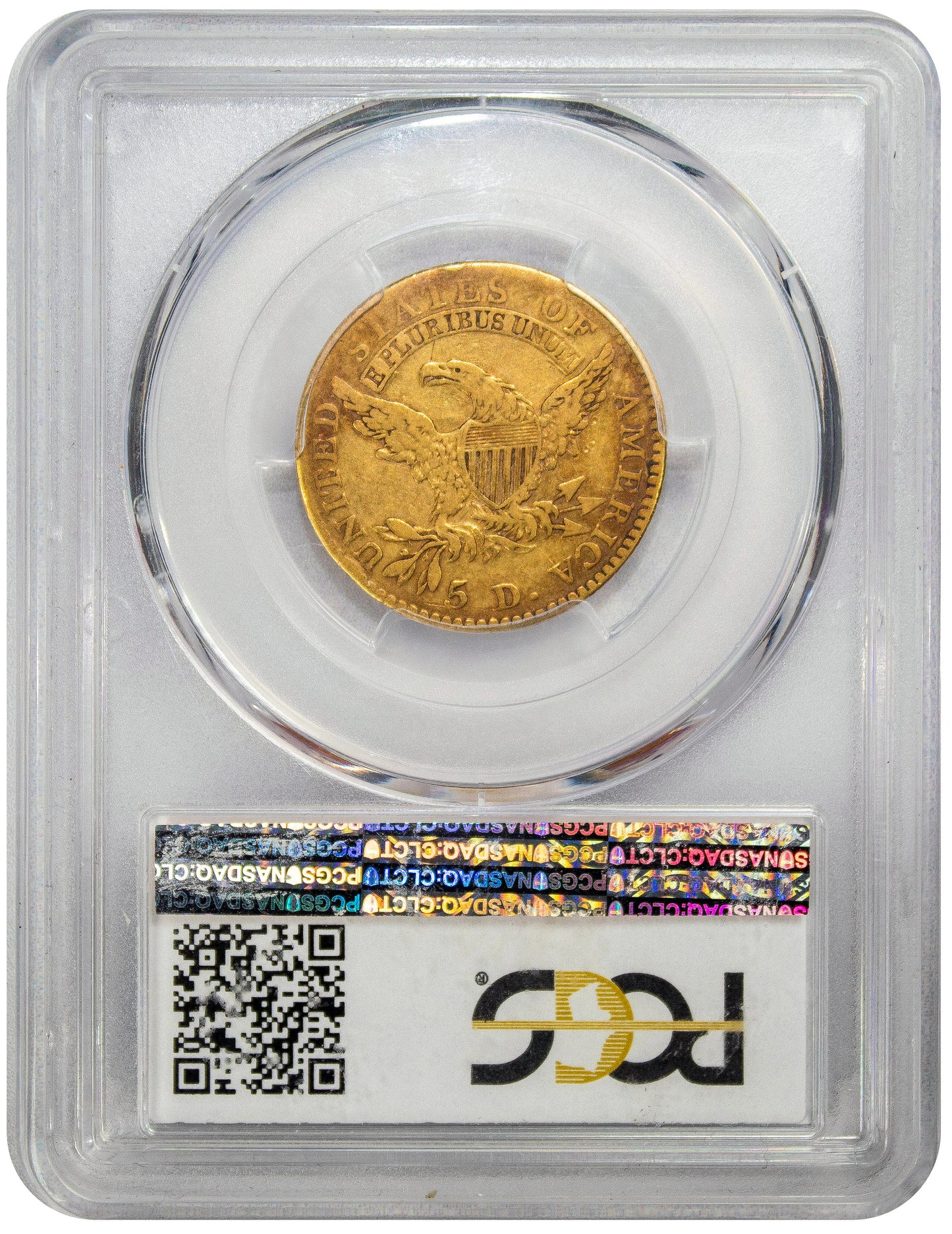 1813 Capped Bust Half Eagle $5 VF20 PCGS CAC REVERSE Holder