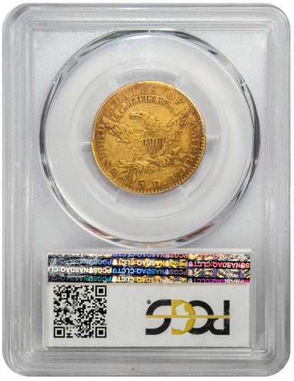 1813 Capped Bust Half Eagle $5 VF20 PCGS CAC REVERSE Holder