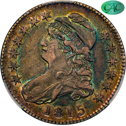 1815/2 Capped Bust Half Dollar 50C XF45+ CACG