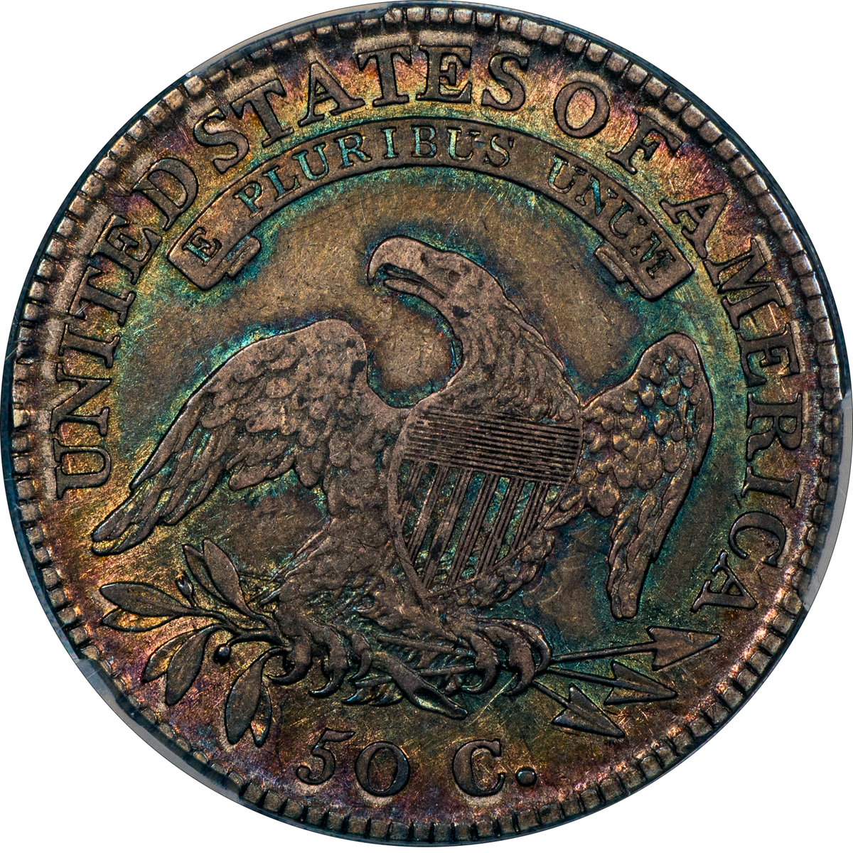 1815/2 Capped Bust Half Dollar 50C XF45+ CACG Reverse