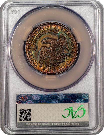 1815/2 Capped Bust Half Dollar 50C XF45+ CACG Reverse Holder