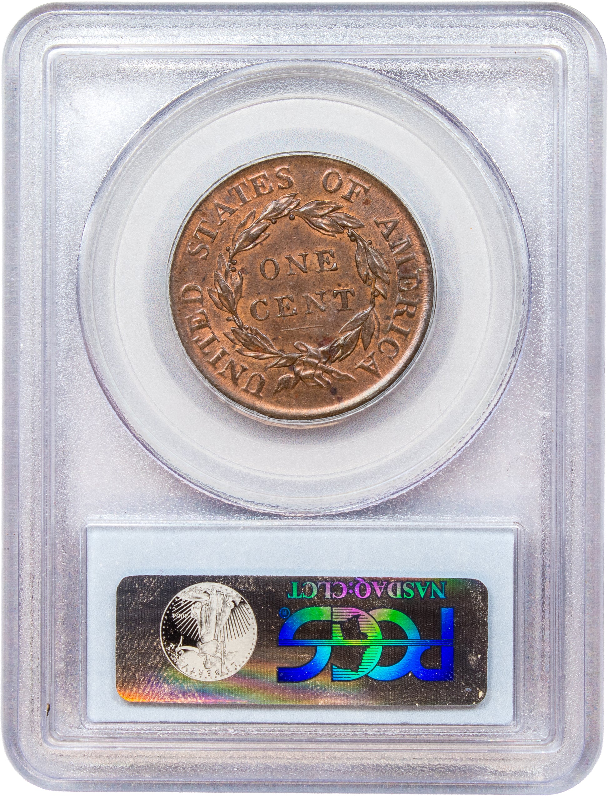 1818 1C MS64 BN PCGS CAC REVERSE HOLDER