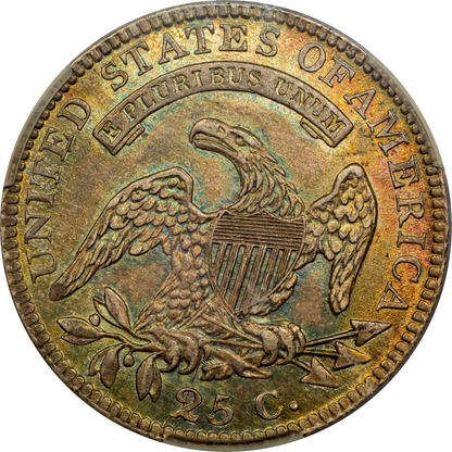 1818 25C AU58+ PCGS CAC 25C