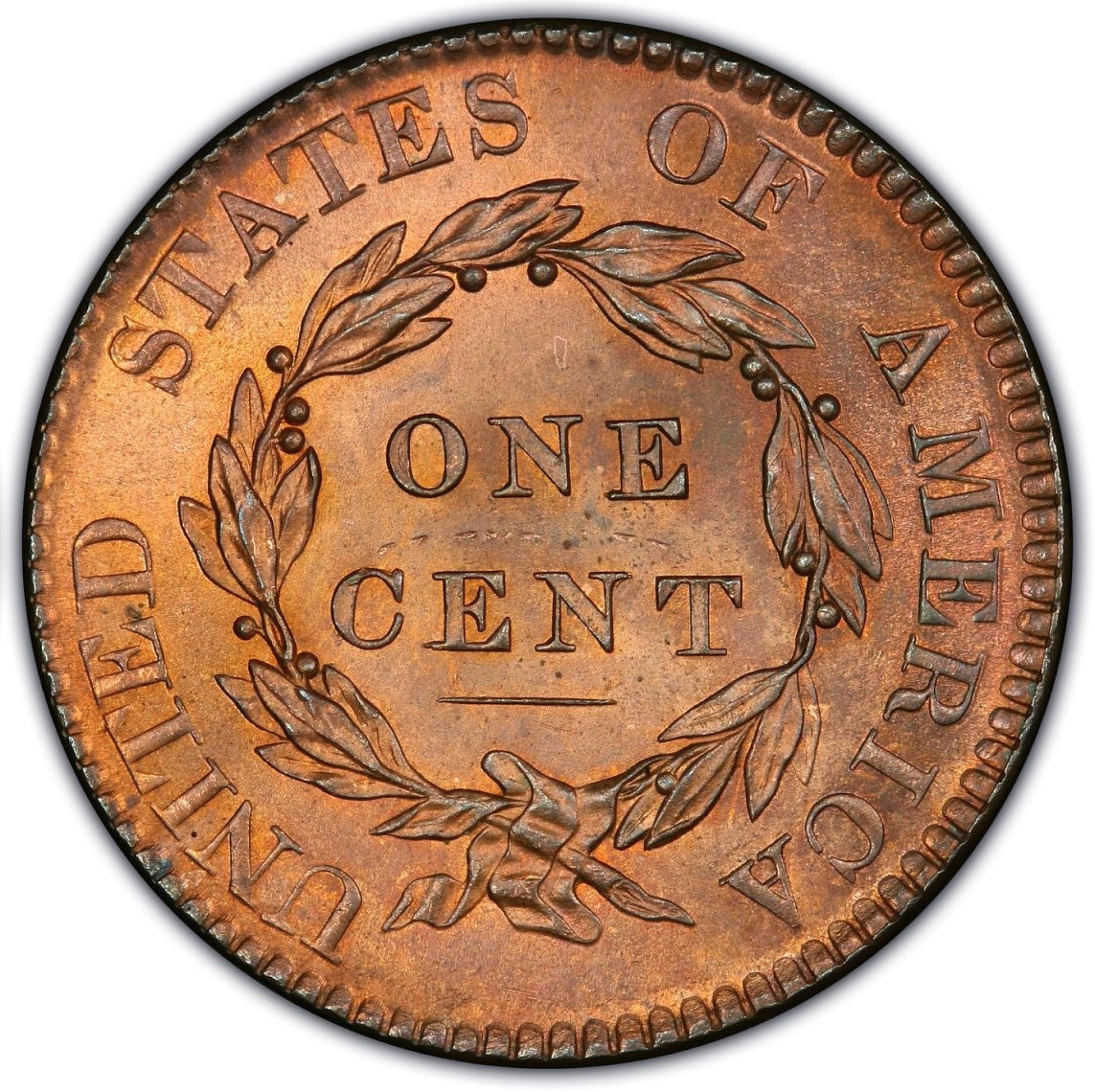 1820 1C LARGE DATE MS64 RD PCGS CAC EX NAFTZGER 1C
