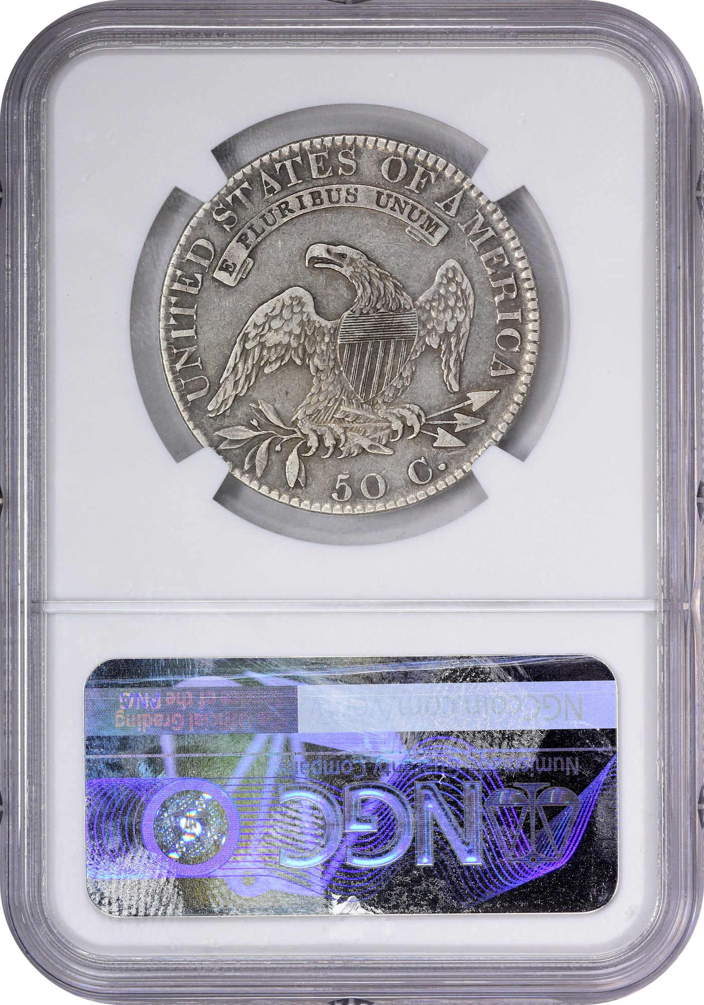 1820 50C O-107 NO SERIFS XF40 NGC