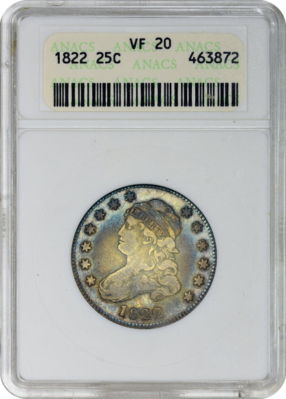 1822 25C VF20 OH ANACS