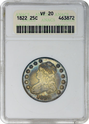 1822 25C VF20 OH ANACS