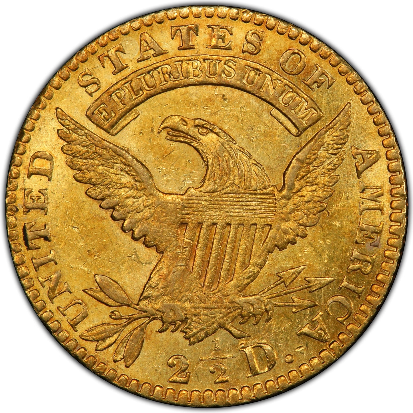 1824/1 Capped Bust Quarter Eagle $2.5 MS62 PCGS Reverse