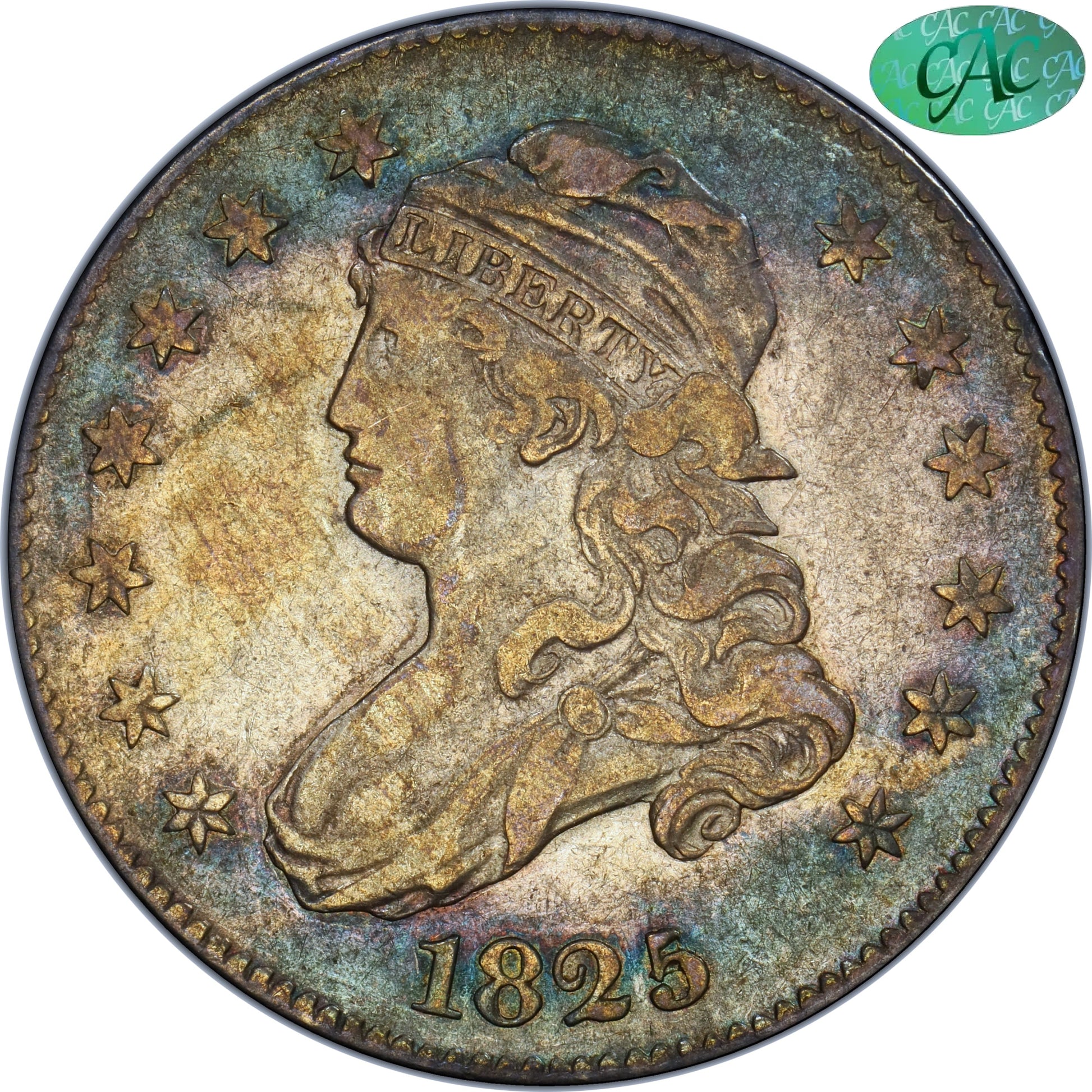 1825/4/(2) 25C B-3 Xf40 Pcgs Cac