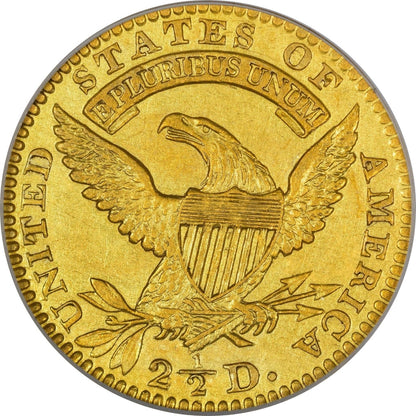 1826/6 $2.5 AU50 PCGS CAC