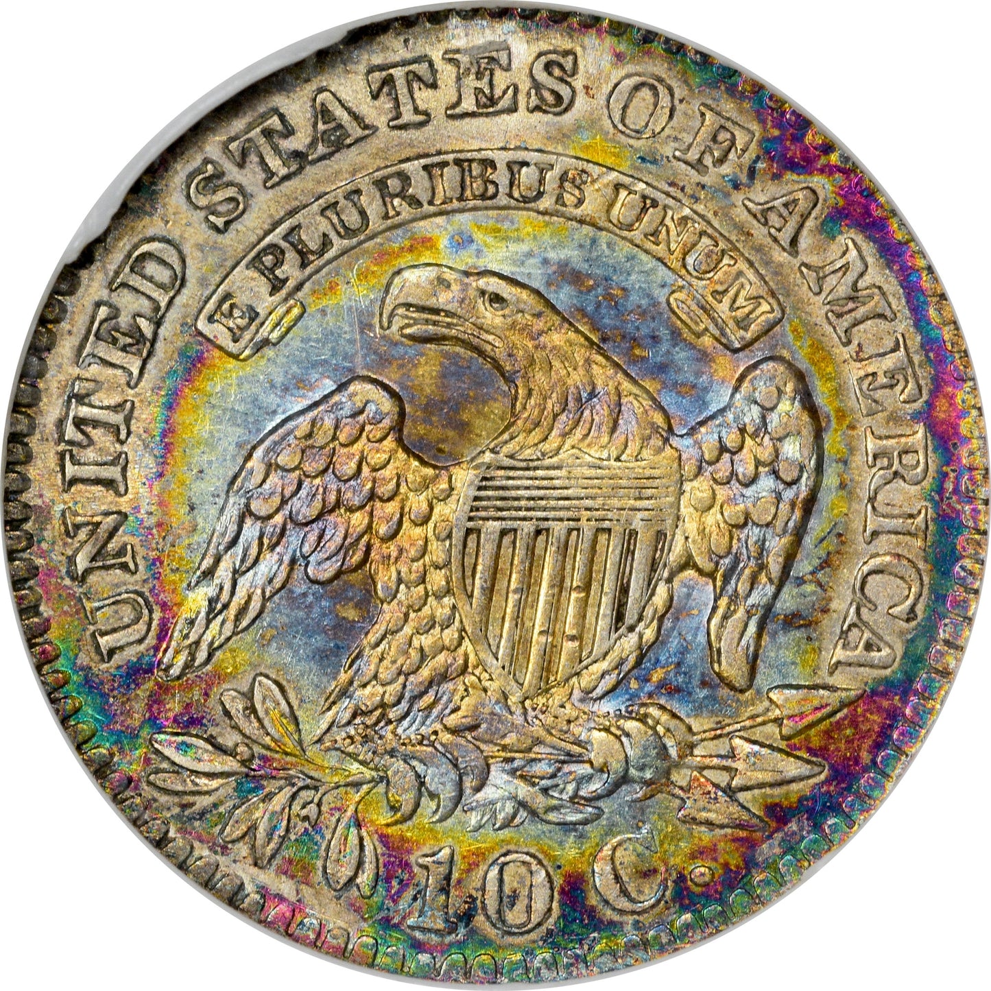 1827 10C JR-6 AU55 PL OH ANACS