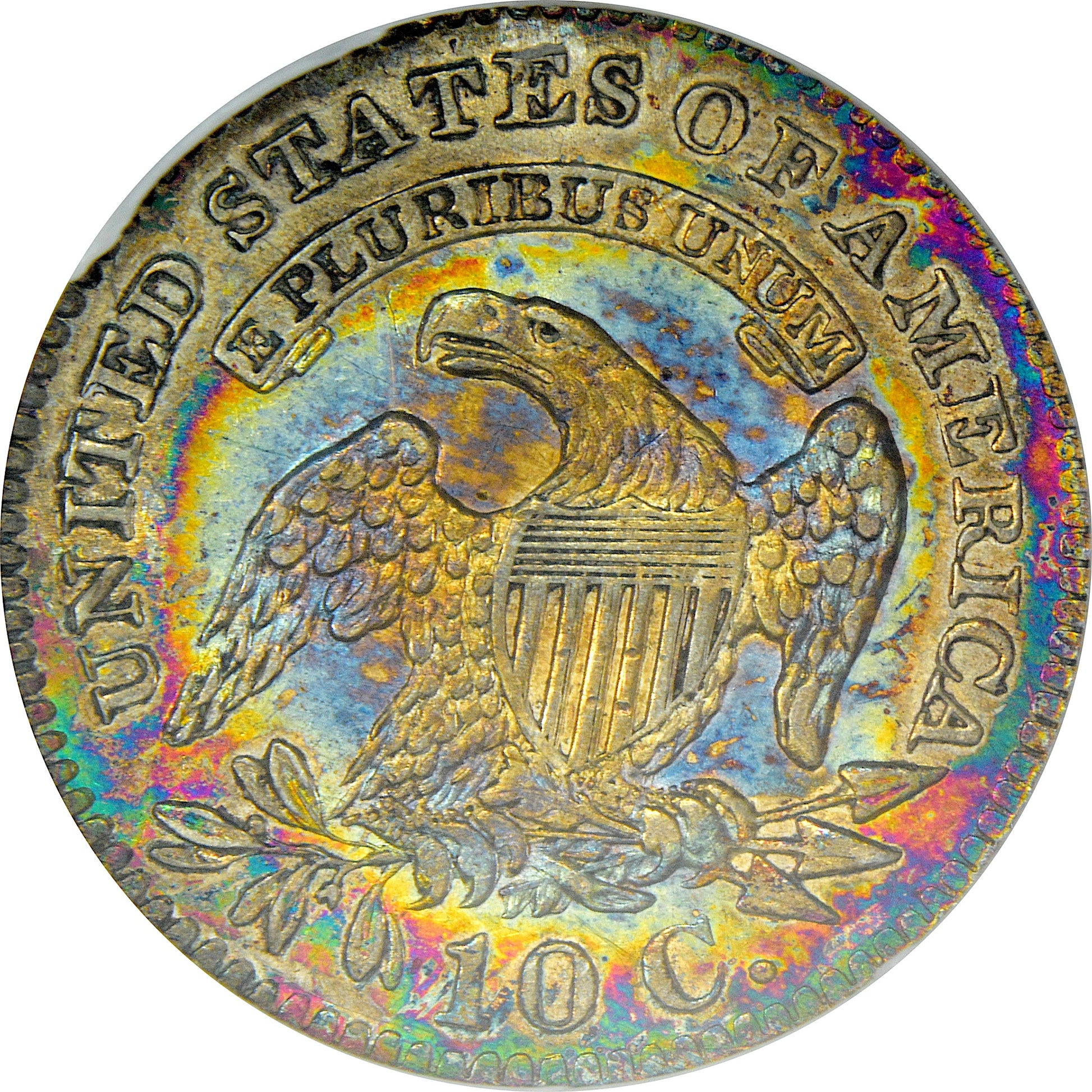 1827 10C JR-6 AU55 PL OH ANACS