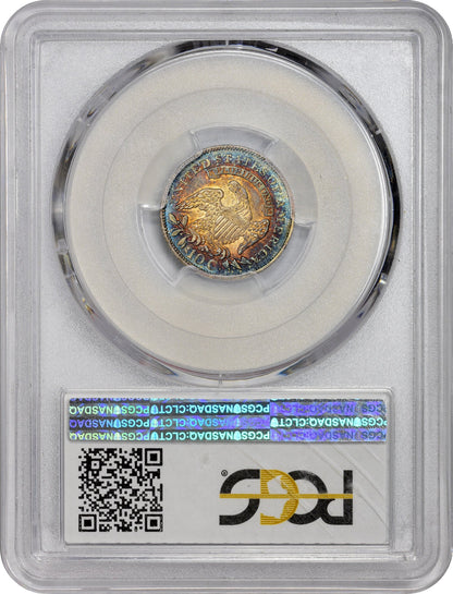 1828 10C Large Date Au58 + Pcgs Cac