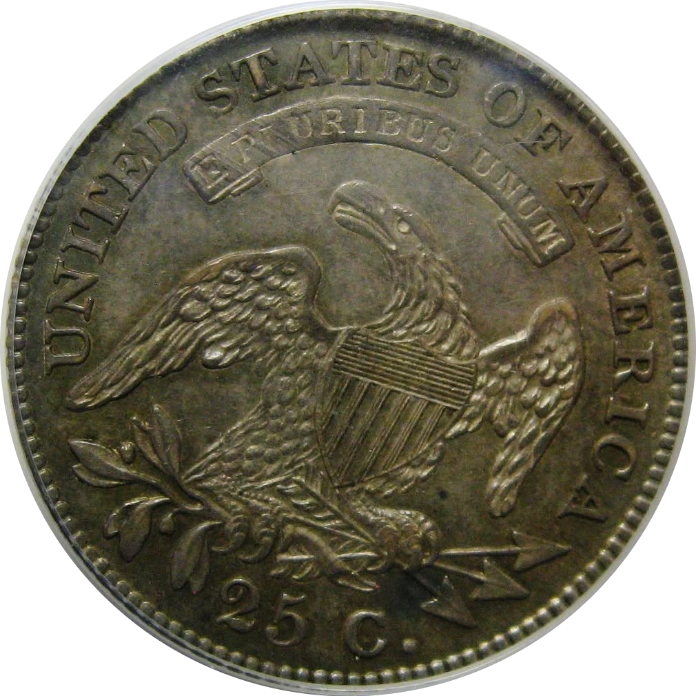 1828 25C AU55 PCGS OGH